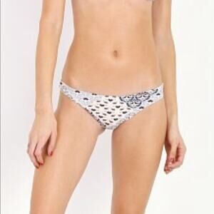 Eberjey Drifter Coco Printed Low Rise Cheeky Bikini Swim Bottoms